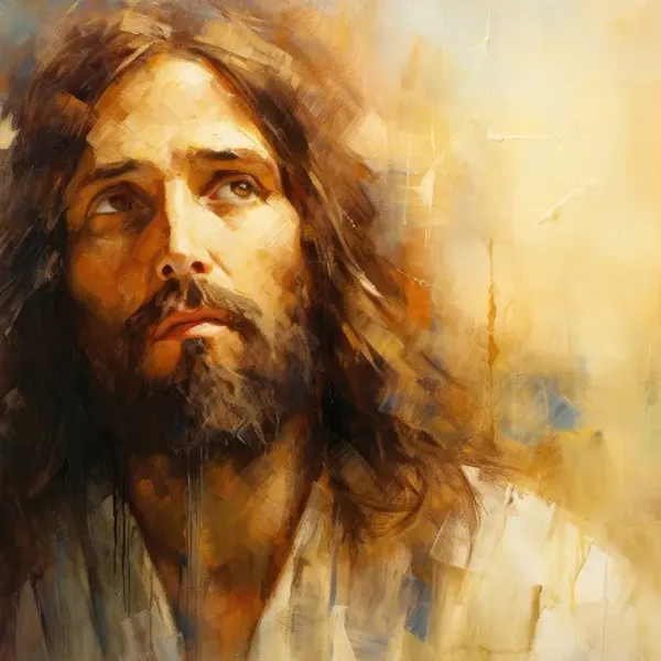 Watercolor image of Jesus