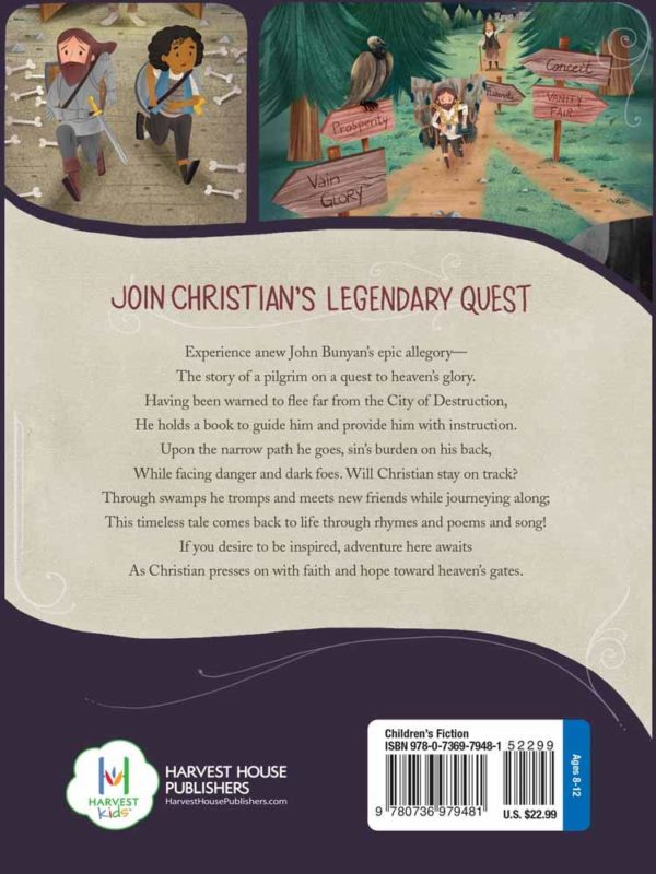 The Pilgrim's Progress : A Poetic Retelling of John Bunyan’s Classic Tale Hardcover – Illustrated - Image 3