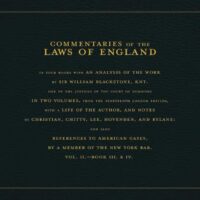 Blackstone’s Commentaries on Law (Book)